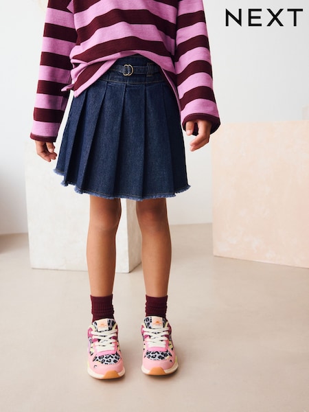 Dark Wash Denim Pleated Skirt (3-16yrs) (AM6581) | AED76 - AED102