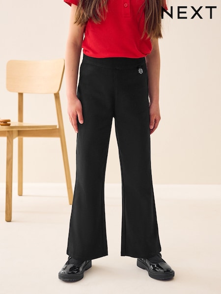 Black - Pull-On Cotton Rich Stretch Boot Cut School Trousers (3-16yrs) (AM6601) | 14 € - 21 €