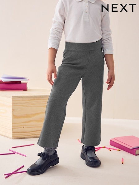 Charcoal Grey - Pull-On Cotton Rich Stretch Boot Cut School Trousers (3-16yrs) (AM6602) | 14 € - 21 €