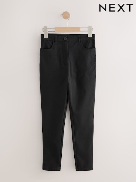 Negro - Skinny Fit Stretch Alto Waist School Trousers (9-18yrs) (AM6649) | 14 € - 22 €