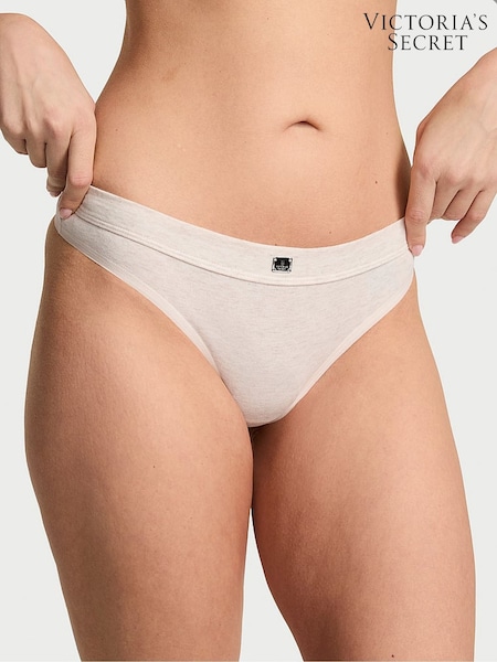 Victoria's Secret Nude Heather Thong Cotton Logo Knickers (AM6806) | €10.50