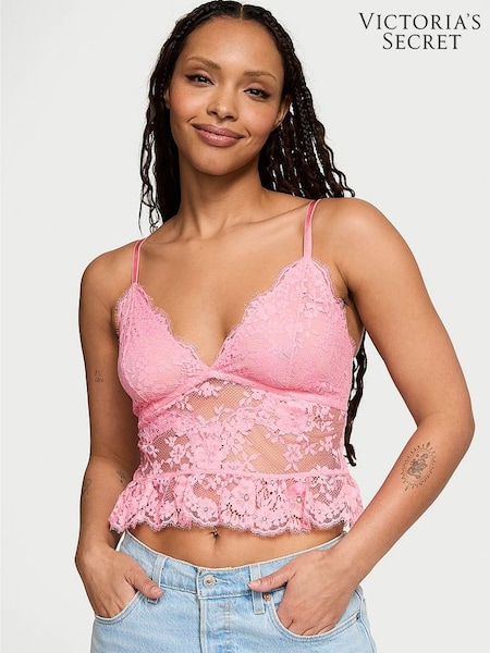 Victoria's Secret Pink Hope Peplum Lace Bra Top (AM6809) | €52