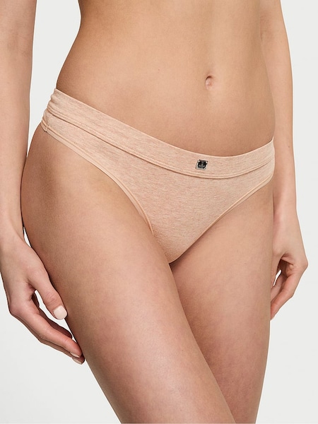 Victoria's Secret Blush Pink Heather Thong Cotton Logo Knickers (AM6821) | €10.50