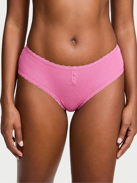 Victoria's Secret New Peony Pink Cheeky Cotton Pointelle Knickers (AM6847) | €10.50