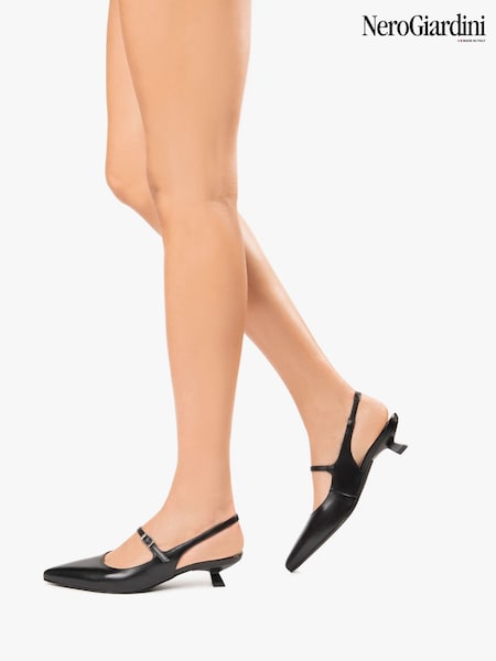 NeroGiardini Leather Slingback Kitten Heels (AM6887) | € 224