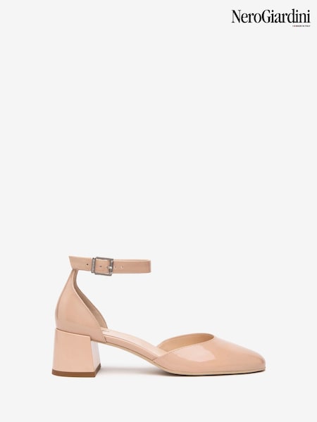 NeroGiardini Leather Ankle Strap Block Heels (AM6896) | 1,192 LEI