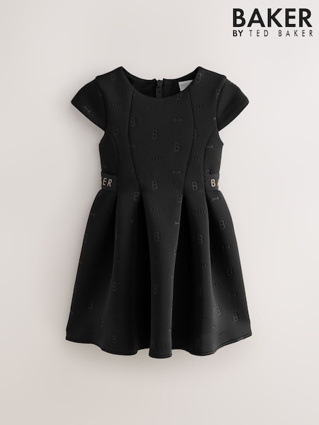 Baker by Ted Baker Black Embossed Scuba Dress (AM6912) | 221 QAR - 248 QAR