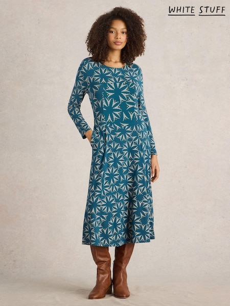 White Stuff Green Madeline Jersey Dress (AM6934) | €46