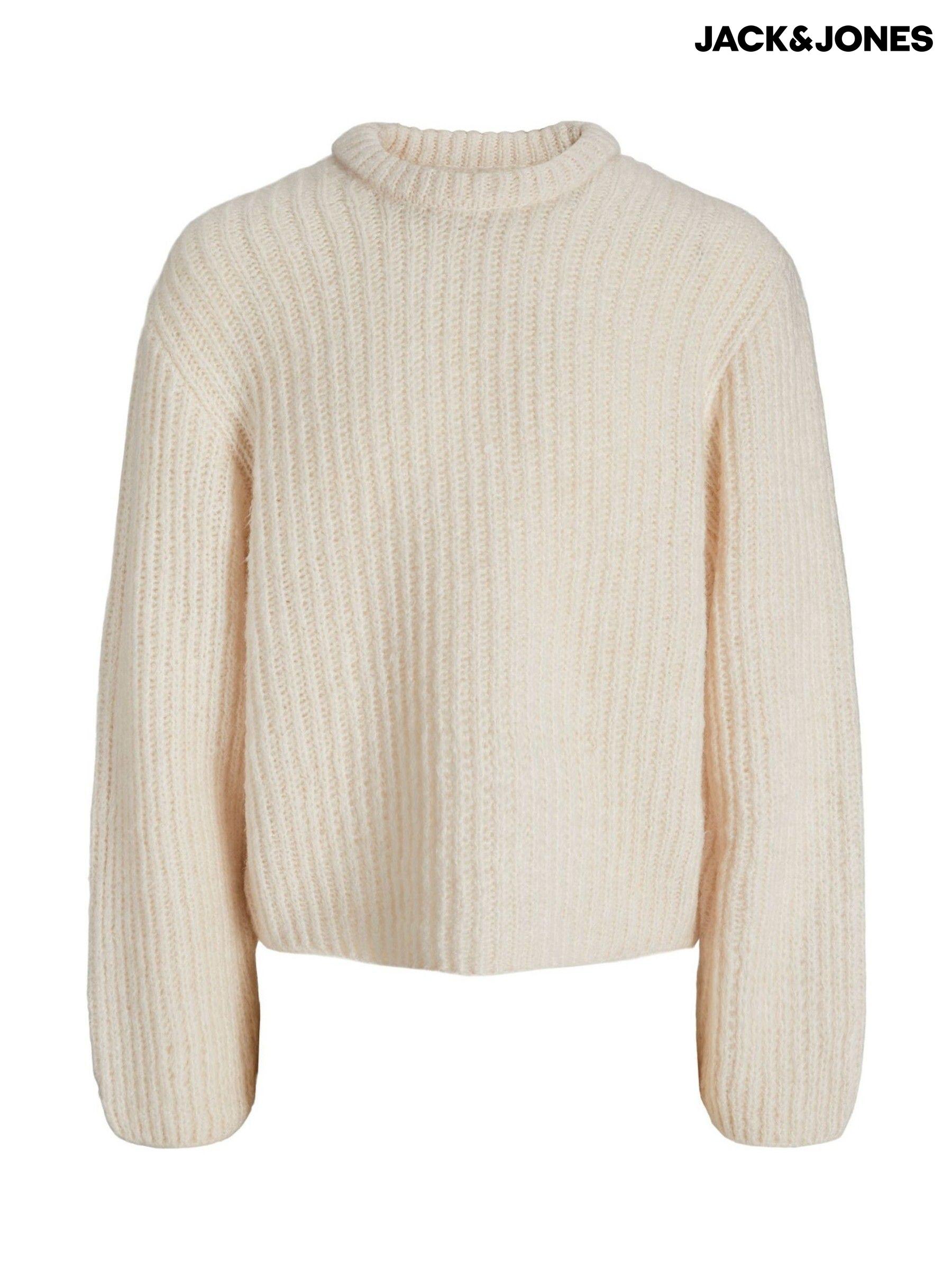 White chunky roll neck jumper cheap