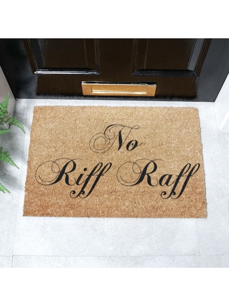 Artsy Mats Natural and Black No Riff Raff Doormat (AM7071) | $37