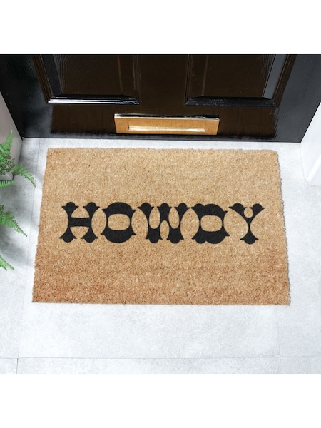 Artsy Mats Natural and Black Howdy Doormat (AM7083) | 125 zł