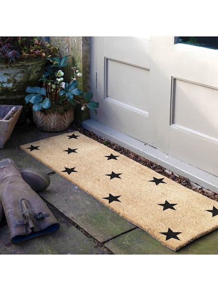 Artsy Mats Natural and Black Multi Stars Patio Doormat (AM7106) | € 41
