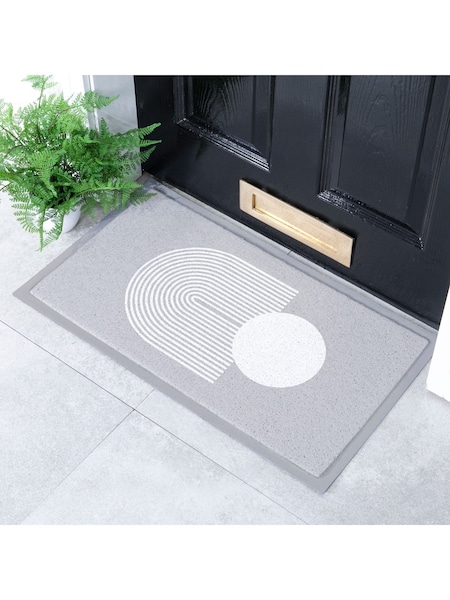 Artsy Mats Multi Grey Abstract Sphere Indoor  Outdoor Doormat (AM7110) | €35