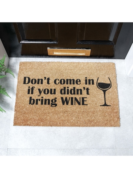 Artsy Mats Natural and Black Without Wine Doormat (AM7121) | €27