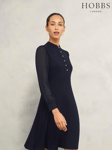 Hobbs Blue Liberty Jersey Dress (AM7130) | €126