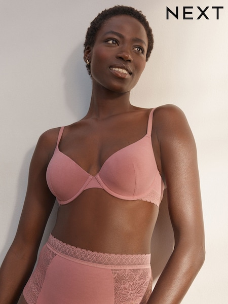 Taupe Pad Full Cup Ultimate Comfort Premium Lace & Micro Modal Bra (AM7142) | R$ 175