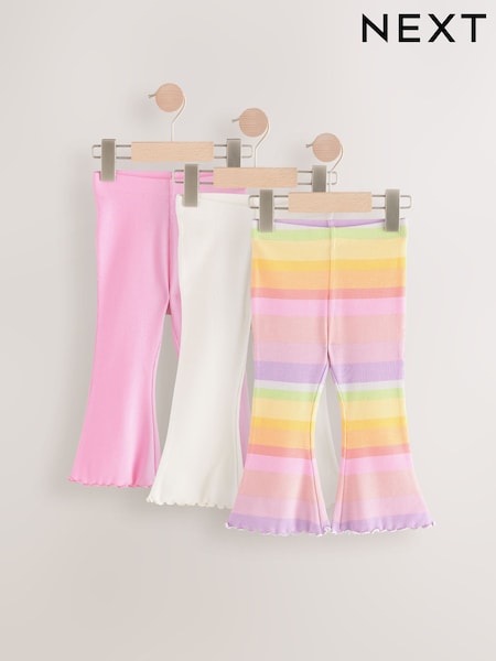 Arcoíris - Ribbed Flare Leggings 3 Pack (3mths-7yrs) (AM7590) | 18 € - 24 €