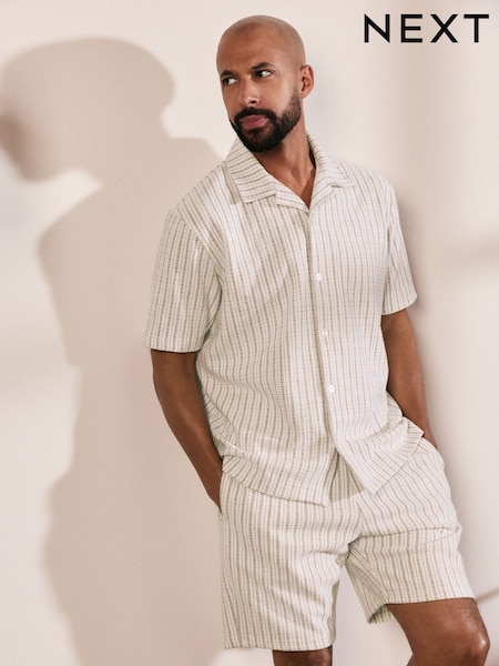 Neutral Textured Stripe Jersey Shirt (AM7653) | €38