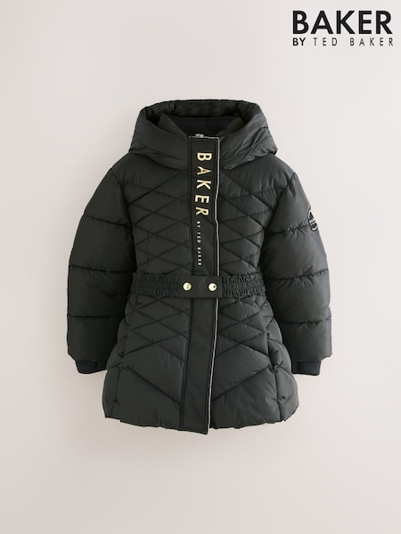 Schwarz - Baker by Ted Baker Shower Resistant Midweight Belted Padded Coat (AM7691) | 106 € - 114 €