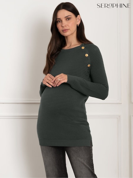 Seraphine Green Ripple Stitch Nursing 100% Cotton Jumper (AM7761) | 4,746 UAH