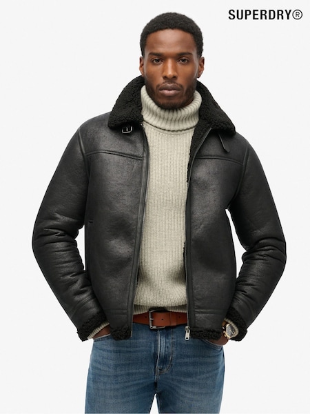 Superdry Faux Shearling Aviator Jacket (AM7800) | €149