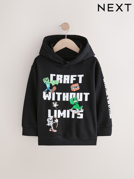 Black Minecraft Licensed Hoodie (3-16yrs) (AM7822) | €20 - €27