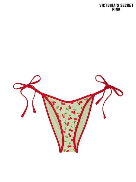 Victoria's Secret PINK Cherry Hearts Green Monty Cheeky Bikini Bottoms (AM7879) | €39