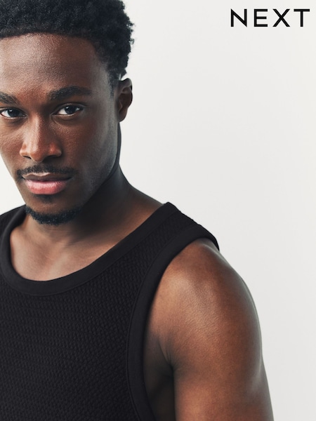 Black Textured Craft Vest (AM7920) | €26