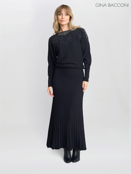 Gina Bacconi Black Goldy Batwing Diamante Jumper (AM7974) | € 154