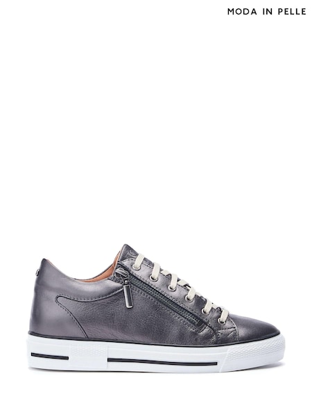 Moda in Pelle BRAMLEIGH HIDDEN WEDGE LEATHER TRAINER WITH SIDE ZIP DETAIL (AM7988) | ₪699