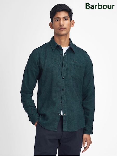 Barbour® Green Robertson Long Sleeves 100% Cotton Shirt (AM8055) | €137