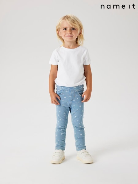 Name It Blue Slim Fit Heart Printed Leggings (AM8105) | €29