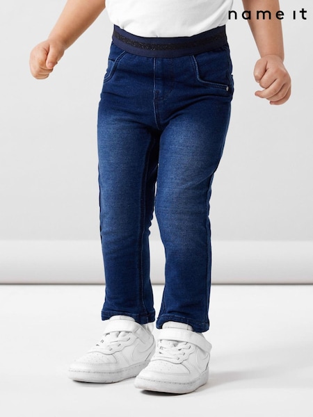 Name It Blue Slim Fit Jeans With Glitter Waistband (AM8108) | kr286