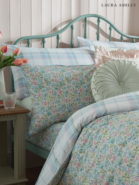 Laura Ashley Powder Blue 100% Cotton Sherston Duvet Cover and Pillowcase Set (AM8138) | €61 - €122