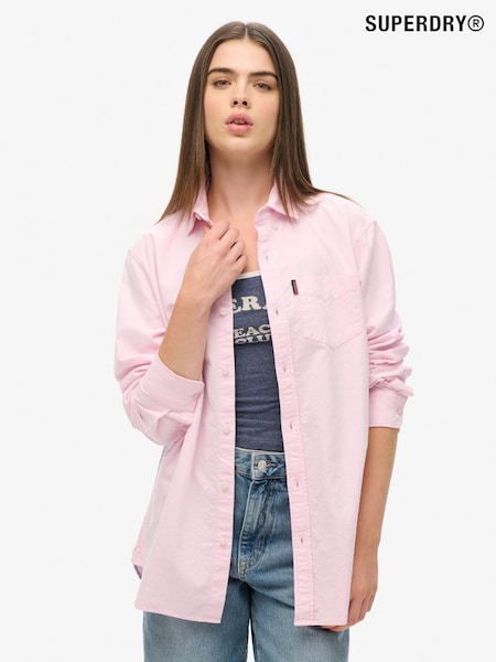 Superdry Pink Long Sleeved 100% Cotton Oxford Shirt (AM8196) | 2,704 UAH