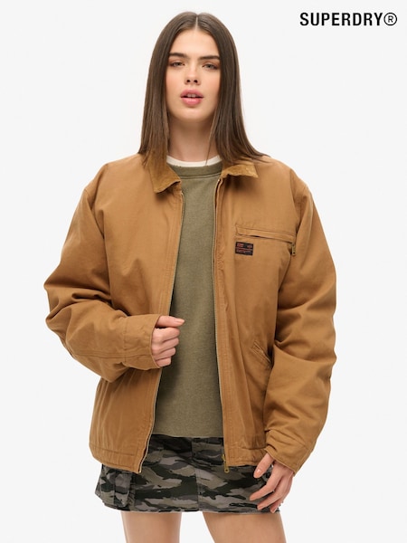 Superdry Brown Oversized Surplus Ranch Jacket (AM8217) | €174