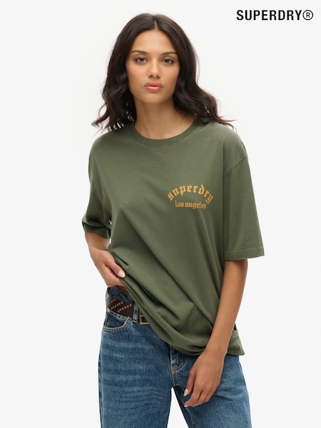 Superdry Green Oversized Tattoo Back Graphic T-Shirt (AM8219) | €37