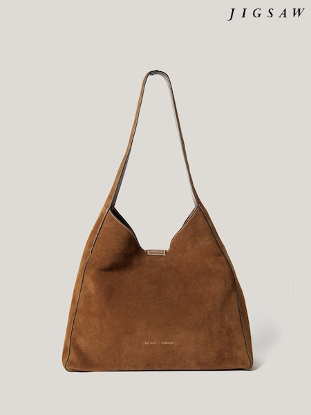 Jigsaw Brown Heckfield Suede Tote Bag (AM8286) | €299
