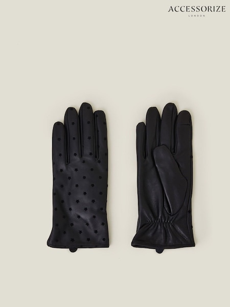Accessorize Star Leather Winter Gloves (AM8312) | 22 €