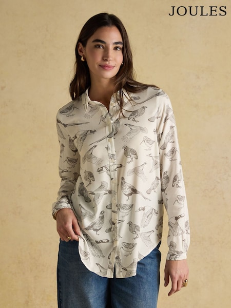 Joules Elvina White Relaxed Fit Shirt (AM8360) | R$ 385