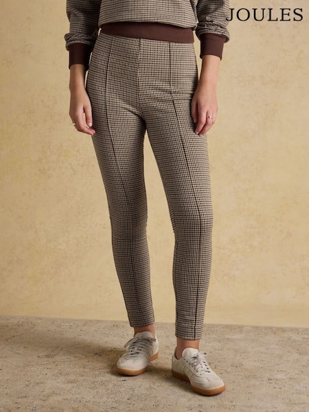 Mia Brown Checked Skinny Trouser (AM8409) | €73