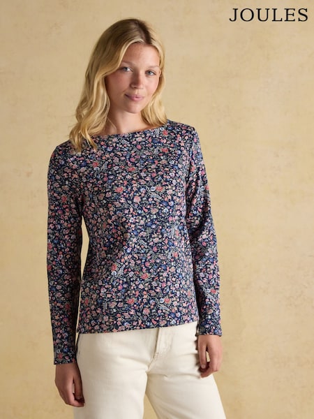 Multicolor - Joules Harbour Boat Neck Printed Top (AM8415) | 50 €