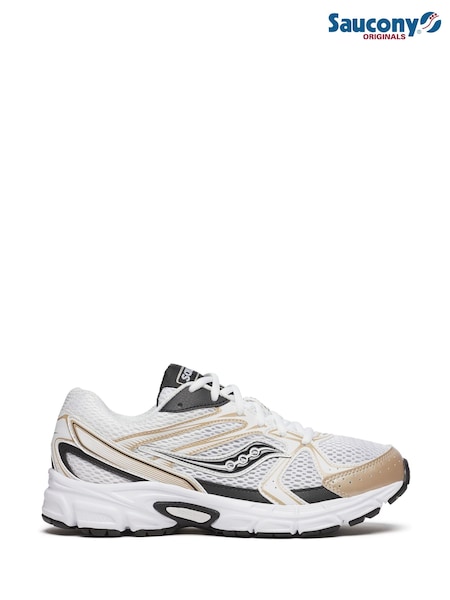 Saucony Womens Ride Millennium White/Gold Trainers (AM8462) | R$ 890