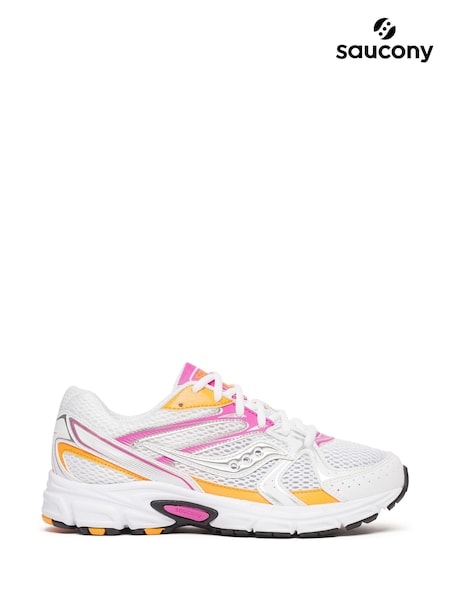Saucony Womens White/Pink Ride Millennium Trainers (AM8464) | R$ 890