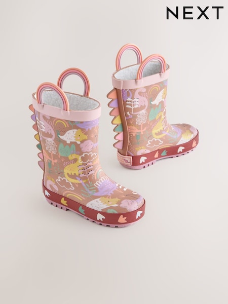 Neutral Dino Handle Wellies (AM8652) | €24 - €27