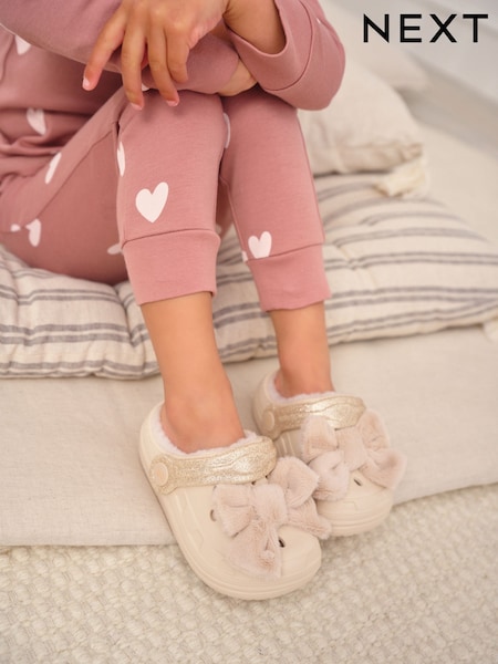 Hueso - Faux Fur Lined Clog Slippers (AM8660) | 17 € - 19 €