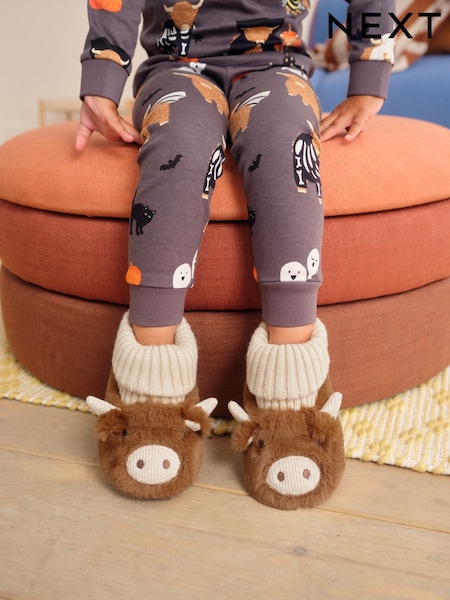 Brown Hamish Slipper Boots (AM8669) | R$ 110 - R$ 125