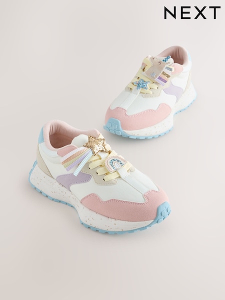 Pink Pastel Unicorn - Lace-Up Chunky Trainers (AM8684) | 37 € - 47 €
