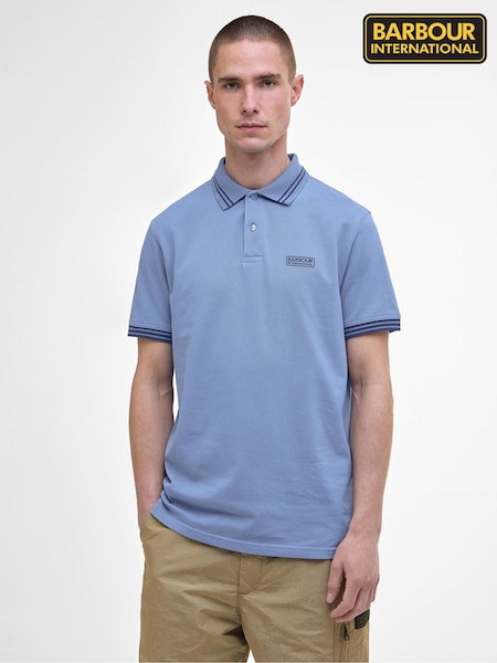 Barbour® International Blue Calibrated 100% Cotton Polo Shirt (AM8695) | ‏277‏₪