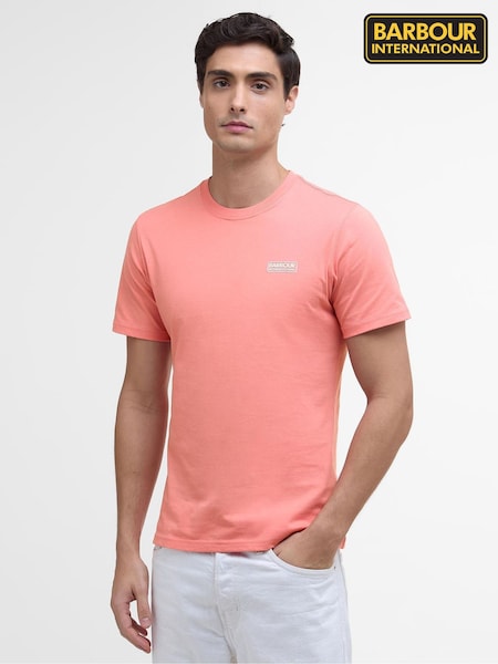 Barbour® International Pink Chest Logo 100% Cotton T-Shirt (AM8701) | ₪151
